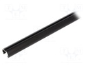 Profiles for LED modules; black; 1m; OLEK; aluminium; anodized