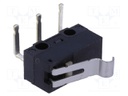 Microswitch SNAP ACTION; with lever with roller simulation