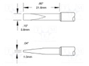 Tip; chisel; 3.8x22mm; 357°C; for soldering station