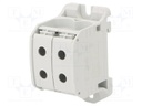 Splice terminal: rail; STB; 50mm2; ways: 1; terminals: 4; grey; TS35