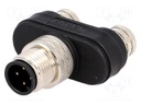 Adapter; M12 male,M8 female x2; A code-DeviceNet / CANopen; Y
