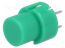Switch: keypad; Pos: 2; SPST-NO; 0.01A/32VDC; green; Mounting: THT