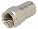 Plug; F; male; straight; RG6; 7mm; crimped; for cable