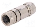 Plug; M12; PIN: 5; female; A code-DeviceNet / CANopen; for cable