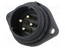 Socket; male; SP21; PIN: 4; IP68; screw terminal; 500V; 4mm2; 30A