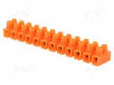 Terminal block; screw terminal; ways: 12; 10mm2; terminals: 24