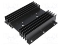 Heatsink: extruded; H; TO3; black; L: 100mm; W: 102mm; H: 25mm