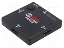 Switch; black; Input: HDMI socket x3; Out: HDMI socket