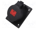 Connector: AC supply 3-phase; socket; female; 16A; 400VAC; IP44