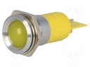 Indicator: LED; recessed; 24÷28VDC; 24÷28VAC; Cutout: Ø22.2mm; IP67