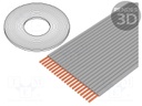 Wire: ribbon; 0.635mm; solid; Cu; 26x30AWG; unshielded; PVC; grey