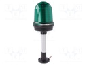 Signaller: lighting; flashing light,continuous light; green