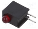 LED; in housing; red; 3mm; No.of diodes: 1; 10mA; Lens: diffused,red