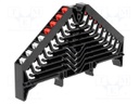 Splice terminal: rail; 1.5mm2; ways: 8; terminals: 32; black; 250VAC