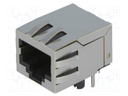 Socket; RJ45; PIN: 8; shielded; Layout: 8p8c; Locking: bottom latch