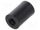 Spacer sleeve; cylindrical; polyamide; M4; L: 12mm; Øout: 8mm