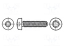 Screw; for metal; 5x10; Head: cheese head; Torx®; TX25; Øhead: 9.5mm
