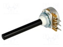 Potentiometer: shaft; single turn; 22kΩ; ±20%; 0.4W; linear; 6mm