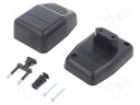 Enclosure: for power supplies; X: 62mm; Y: 85mm; Z: 50mm; ABS; black