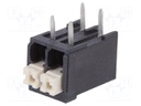 PCB terminal block; angled 90°; 3.5mm; ways: 2; on PCBs; terminal
