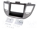 Radio mounting frame; Hyundai; 2 DIN; black and silver