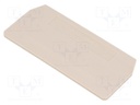 End/partition plate; Application: ZDU2.5/3AN; beige; wemid