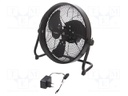 Fan: AC; 43W; 220÷240V; Ø: 300mm; Len: 1.5m; 400x380x220mm; black