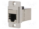 Coupler; DUALSLIM; Cat: 6a; shielded; 29mm; Mat: metal