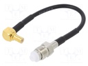Antenna adapter; SMB-B plug,FME-A socket; straight,angled