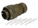 Connector: circular; VG95234; plug; male; PIN: 5; with contacts