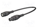 Test lead; BNC male plug-BNC female plug; Len: 1m; black; Z: 50Ω