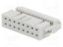 Plug; IDC; female; PIN: 16; without strain relief; IDC; 1.27mm