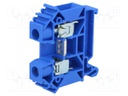 Splice terminal: rail; 0.5÷16mm2; ways: 1; terminals: 2; blue; TS35