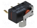 Microswitch SNAP ACTION; with lever with roller simulation