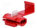 Quick splice; PT; IDC; 0.5÷0.9mm2; 20AWG÷18AWG; for cable; red