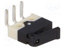 Microswitch SNAP ACTION; cam follower lever; SPDT; 0.5A/30VDC