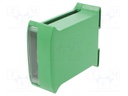 Enclosure: for DIN rail mounting; ABS