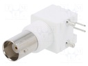 Socket; BNC; female; insulated; angled 90°; 50Ω; THT; polypropylene