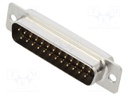 D-Sub; PIN: 25; plug; HD; male; soldering; gold-plated