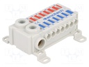 Splice terminal: distribution block; ways: 2; terminals: 16; TS35