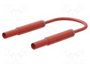 Test lead; 32A; banana plug 4mm,both sides; insulated; Len: 1m