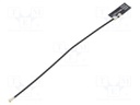 Antenna; Bluetooth,WiFi,ZigBee; 3.6dBi; linear; 15.4x6.4mm; IPEX