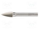 Rotary burr; Ø: 10mm; L: 10mm; metal; Working part len: 20mm