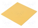 Heat transfer pad: silicone; L: 101.6mm; W: 101.6mm; Colour: golden