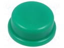 Button; round; green; Application: TACTS-24; Ø13mm
