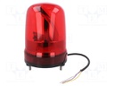 Signaller: lighting; rotating light; red; SKP; 10÷30VDC; IP23