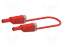 Test lead; 36A; banana plug 4mm,both sides; Len: 2m; red