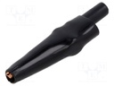 Crocodile clip; 10A; black; Grip capac: max.7.9mm; Insulation: PVC