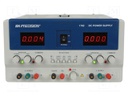 Power supply: laboratory; Channels: 3; 30VDC; 5A; 30VDC; 2A; 6.5VDC