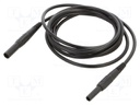 Test lead; 19A; banana socket 4mm,banana plug 4mm; insulated